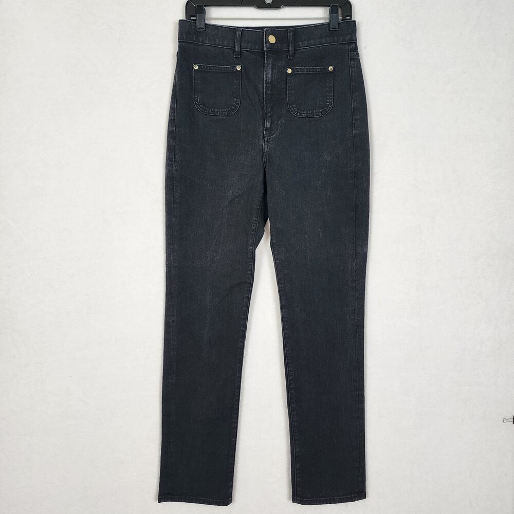 Express Slim Super High Rise Black Jeans Stretch Classic Women's Size 6 Long